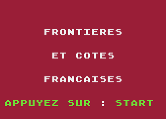 Frontières et Côtes Françaises atari screenshot