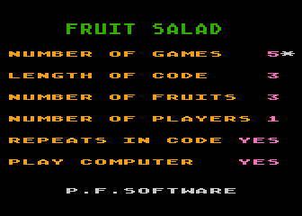 Fruit Pickin' / Fruit Salad atari screenshot