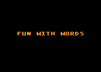 Fun with Words atari screenshot