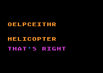Fun with Words atari screenshot