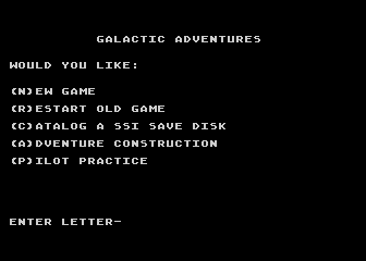 Galactic Adventures atari screenshot