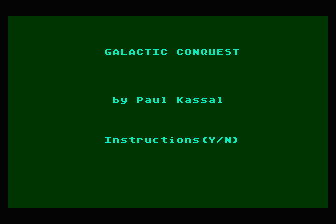 Galactic Conquest atari screenshot