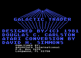Galactic Trader atari screenshot