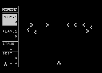 Galaga atari screenshot