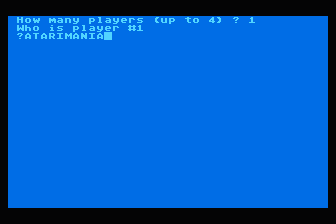 Gambler atari screenshot