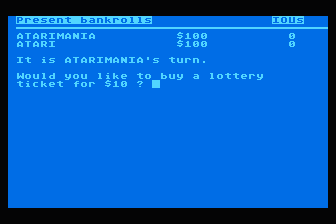 Gambler atari screenshot