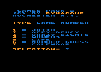 Games Pack II atari screenshot
