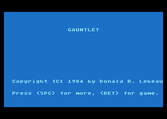 Gauntlet atari screenshot