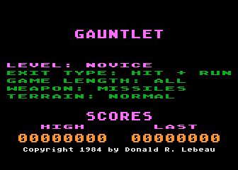 Gauntlet atari screenshot