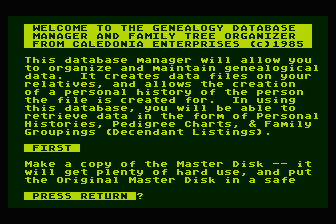 Genealogy Database Manager and Family Tree Organizer atari screenshot