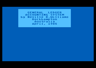 General Ledger atari screenshot