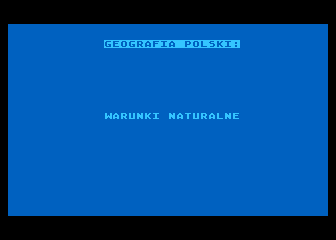Geografia Polski - Warunki Naturalne atari screenshot
