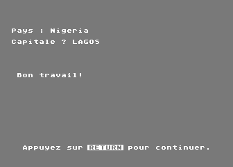 Géographie atari screenshot