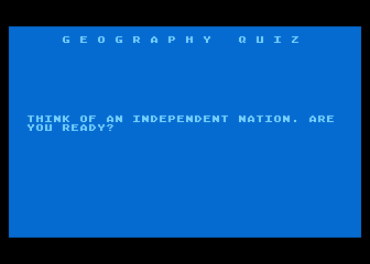 Geography Quiz atari screenshot