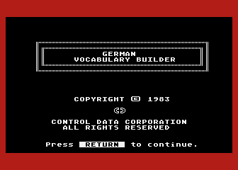 German Vocabulary Builder atari screenshot