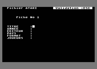 Gestion de Fichier atari screenshot