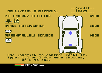 Ghostbusters atari screenshot