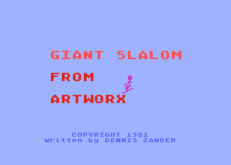 Giant Slalom atari screenshot