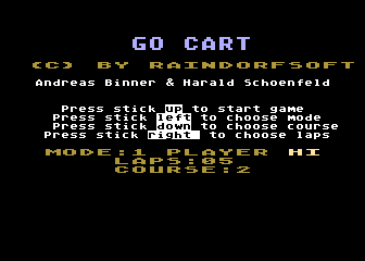 Go Cart atari screenshot