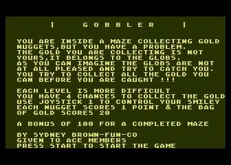 Gobbler atari screenshot