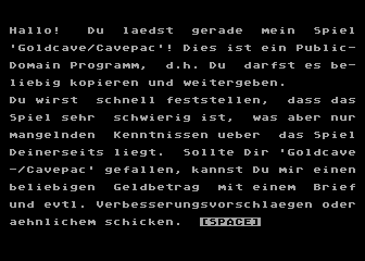 Goldcave / Cavepac — screenshot 1