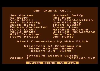 Golden Oldies - Volume 1 atari screenshot