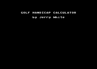 Golf Handicap Calculator atari screenshot