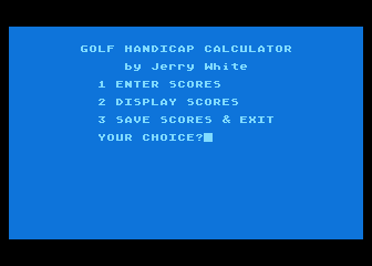 Golf Handicap Calculator atari screenshot