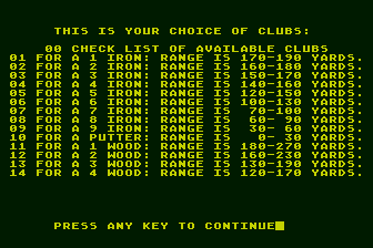 Golf atari screenshot