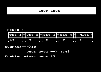 Good Luck atari screenshot