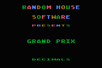 Grand Prix - Decimals atari screenshot