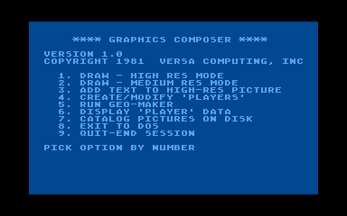 Graphics Composer atari screenshot