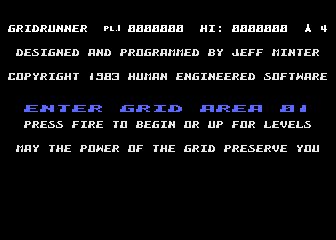 Gridrunner atari screenshot