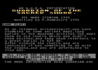 Guardian of the Sacred Sword atari screenshot