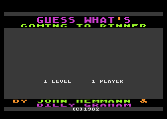 Guess What's Coming to Dinner? atari screenshot