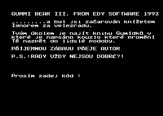Gummi Bear III atari screenshot