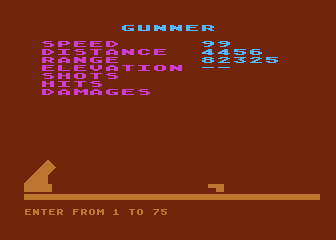 Gunner atari screenshot