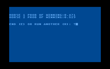 Handicapper II atari screenshot
