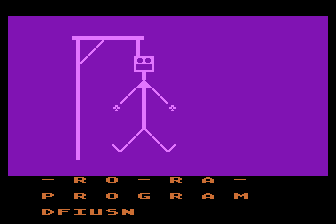 Hangman atari screenshot