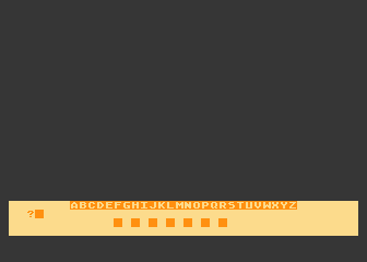 Hangman atari screenshot