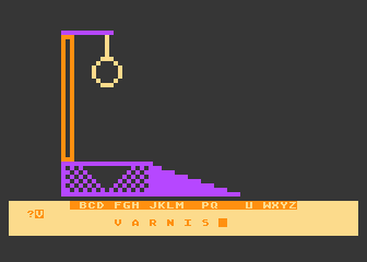 Hangman atari screenshot