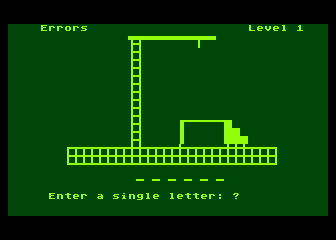 Hangman atari screenshot