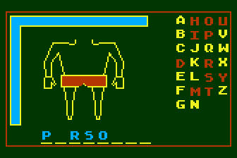 Hangman atari screenshot