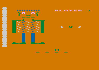 Hangman atari screenshot