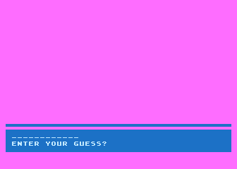 Hangman V3.0 atari screenshot