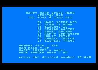 Happy Warp Speed Software V5.3 atari screenshot