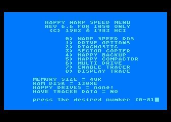 Happy Warp Speed Software V6.6 atari screenshot