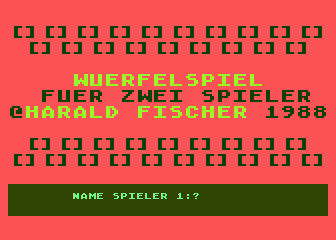 Harald Fischer Spielediskette atari screenshot