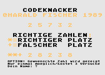 Harald Fischer Spielediskette atari screenshot