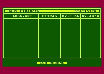 Hausfinanzen atari screenshot